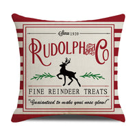 HKM-301843 Red Letter Festival Themed Throw Pillow Cover, 45x45cm Polyester Design