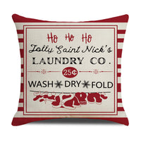 HKM-301843 Red Letter Festival Themed Throw Pillow Cover, 45x45cm Polyester Design