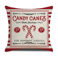 HKM-301843 Red Letter Festival Themed Throw Pillow Cover, 45x45cm Polyester Design