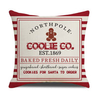 HKM-301843 Red Letter Festival Themed Throw Pillow Cover, 45x45cm Polyester Design