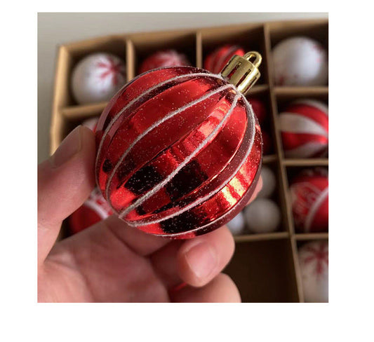 HKM-301907 Colorful Christmas Tree Ball Decoration Set - 42PCS in Red, Green, Blue, Gold, and More
