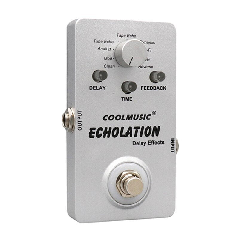 HKM-301971 Echolation Electric Guitar Effect Pedal with 9 Delay Types and Aluminum Alloy Shell