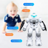 HKM-302035 Future Warrior Smart Programming Robot Toy with Sound, Light, and Remote Control - Educational and Musical Fun for Ages 6 and Up