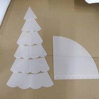 HKM-302227 Handmade Acrylic Christmas Tree Quilt Cover Ruler in Small, Medium, and Large Sizes