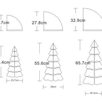 HKM-302227 Handmade Acrylic Christmas Tree Quilt Cover Ruler in Small, Medium, and Large Sizes