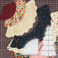 HKM-302227 Handmade Acrylic Christmas Tree Quilt Cover Ruler in Small, Medium, and Large Sizes