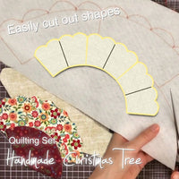 HKM-302227 Handmade Acrylic Christmas Tree Quilt Cover Ruler in Small, Medium, and Large Sizes