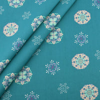 HKM-302291 Cotton Twill Floral Fabric Set - 8 Pieces of Printed Home Textile Material