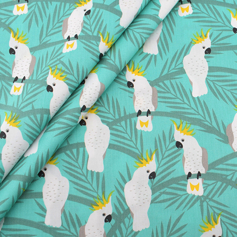 HKM-302291 Cotton Twill Floral Fabric Set - 8 Pieces of Printed Home Textile Material