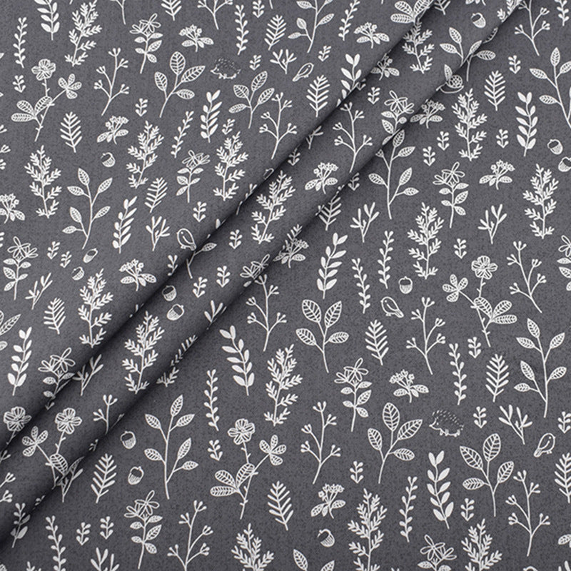 HKM-302291 Cotton Twill Floral Fabric Set - 8 Pieces of Printed Home Textile Material