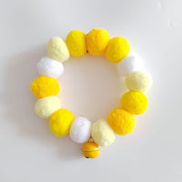 HKM-302483 Colorful Gradient Fur Ball Collar with Bell for Cats - Adjustable Sizes Available
