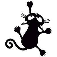 HKM-302547 Customizable Cat Silhouette Car Sticker - Non-Reflective KK Material, 12x14.2cm