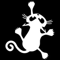 HKM-302547 Customizable Cat Silhouette Car Sticker - Non-Reflective KK Material, 12x14.2cm