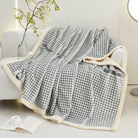 HKM-302611 Cozy Cotton Fleece Blanket in Various Patterns and Sizes for All Seasons