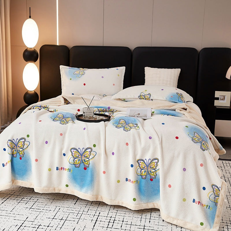 HKM-302611 Cozy Cotton Fleece Blanket in Various Patterns and Sizes for All Seasons