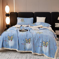 HKM-302611 Cozy Cotton Fleece Blanket in Various Patterns and Sizes for All Seasons