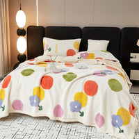 HKM-302611 Cozy Cotton Fleece Blanket in Various Patterns and Sizes for All Seasons