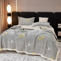 HKM-302611 Cozy Cotton Fleece Blanket in Various Patterns and Sizes for All Seasons