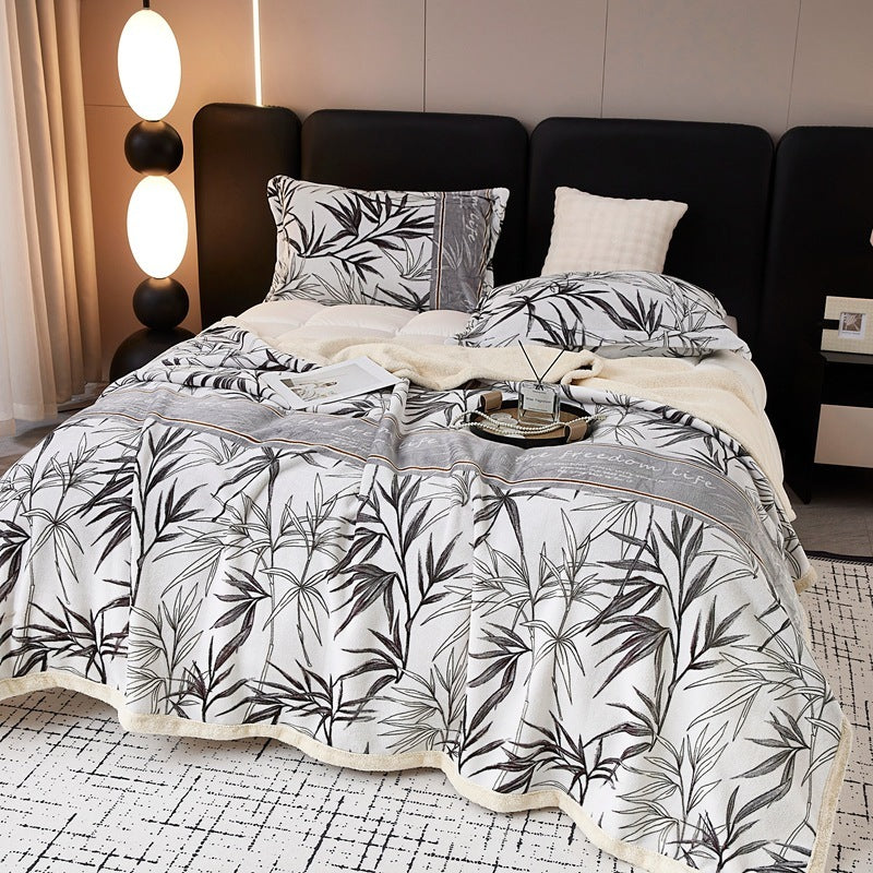 HKM-302611 Cozy Cotton Fleece Blanket in Various Patterns and Sizes for All Seasons
