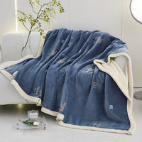 HKM-302611 Cozy Cotton Fleece Blanket in Various Patterns and Sizes for All Seasons