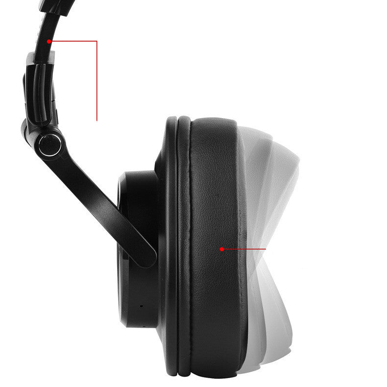 HKM-302675 Wireless Bluetooth Headset with Built-in Monitor - 5.0 Technology, 40mm Speaker, Dual Audio Cables Included