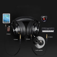 HKM-302675 Wireless Bluetooth Headset with Built-in Monitor - 5.0 Technology, 40mm Speaker, Dual Audio Cables Included