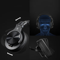HKM-302675 Wireless Bluetooth Headset with Built-in Monitor - 5.0 Technology, 40mm Speaker, Dual Audio Cables Included