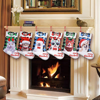 HKM-302739 Plaid Christmas Decoration for Pets - Cloth Design Featuring Cats and Dogs, 26x36cm