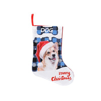 HKM-302739 Plaid Christmas Decoration for Pets - Cloth Design Featuring Cats and Dogs, 26x36cm