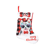 HKM-302739 Plaid Christmas Decoration for Pets - Cloth Design Featuring Cats and Dogs, 26x36cm