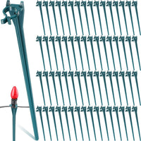 HKM-302803 Christmas Light Stakes for C7/C9 String Lights - 400 Durable Black Plastic Yard Stakes, 7.5 Inches High