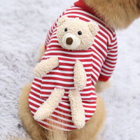 HKM-302867 Cute Cotton Sweater for Small Dogs and Cats with Adorable Teddy Bear Print