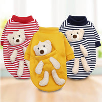 HKM-302867 Cute Cotton Sweater for Small Dogs and Cats with Adorable Teddy Bear Print