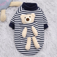 HKM-302867 Cute Cotton Sweater for Small Dogs and Cats with Adorable Teddy Bear Print