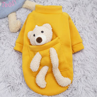 HKM-302867 Cute Cotton Sweater for Small Dogs and Cats with Adorable Teddy Bear Print