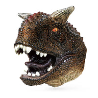 HKM-302867 Dinosaur Head Hand Puppet Toy for Kids Ages 2-4, Soft Latex Rubber Finger Play Companion