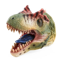 HKM-302867 Dinosaur Head Hand Puppet Toy for Kids Ages 2-4, Soft Latex Rubber Finger Play Companion