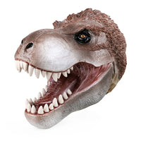 HKM-302867 Dinosaur Head Hand Puppet Toy for Kids Ages 2-4, Soft Latex Rubber Finger Play Companion