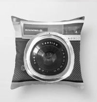 HKM-302995 Super Soft 3D Printing Camera Pillow Case - 45x45 cm Cushion Cover for Sofa & Bed
