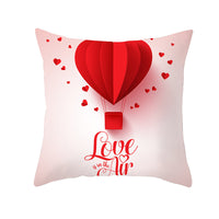HKM-303315 Valentine's Day Heart Pattern Graphic Pillowcase - 45x45cm Polyester