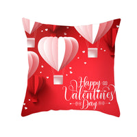 HKM-303315 Valentine's Day Heart Pattern Graphic Pillowcase - 45x45cm Polyester