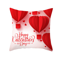 HKM-303315 Valentine's Day Heart Pattern Graphic Pillowcase - 45x45cm Polyester