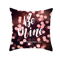 HKM-303315 Valentine's Day Heart Pattern Graphic Pillowcase - 45x45cm Polyester