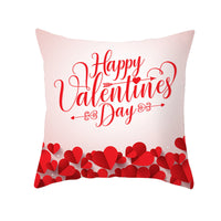HKM-303315 Valentine's Day Heart Pattern Graphic Pillowcase - 45x45cm Polyester