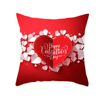 HKM-303315 Valentine's Day Heart Pattern Graphic Pillowcase - 45x45cm Polyester