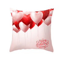 HKM-303315 Valentine's Day Heart Pattern Graphic Pillowcase - 45x45cm Polyester