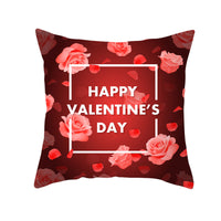 HKM-303315 Valentine's Day Heart Pattern Graphic Pillowcase - 45x45cm Polyester