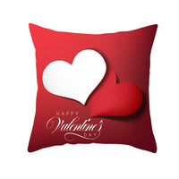 HKM-303315 Valentine's Day Heart Pattern Graphic Pillowcase - 45x45cm Polyester