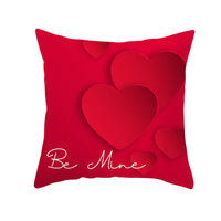 HKM-303315 Valentine's Day Heart Pattern Graphic Pillowcase - 45x45cm Polyester