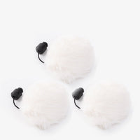 HKM-303379 Swing Up And Down Rabbit Fur Ball Teaser, Automatically Change Direction To Tease Cat